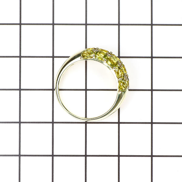 K18YG カナリーイエロートルマリン ダイヤモンド リング 2.30ct