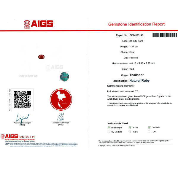 Pt900 タイ産 ピジョンブラッドルビー ダイヤモンド リング 1.37ct D0.30ct