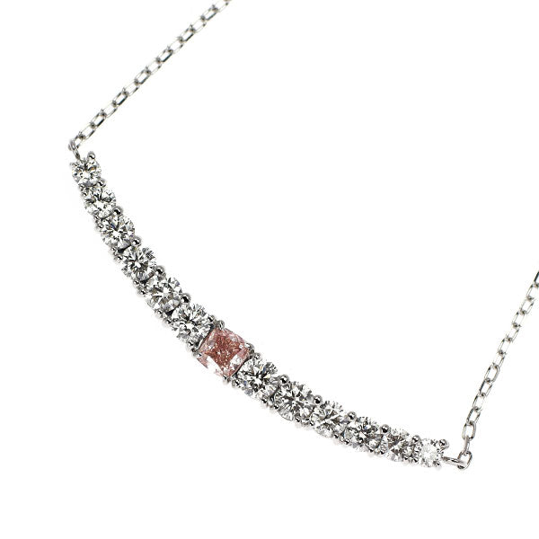 Pt 天然ピンクダイヤモンド ペンダントネックレス 0.154ct FDOP SI1 D0.69ct