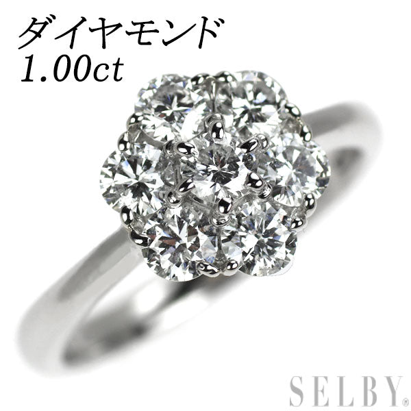 Pt900 ダイヤモンド リング 1.00ct フラワー — セルビー