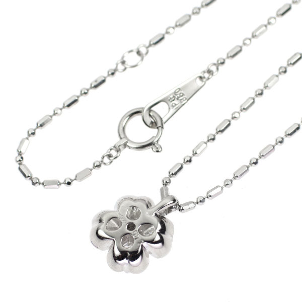 Pt900/ Pt850 ダイヤモンド ペンダントネックレス 0.77ct クローバー
