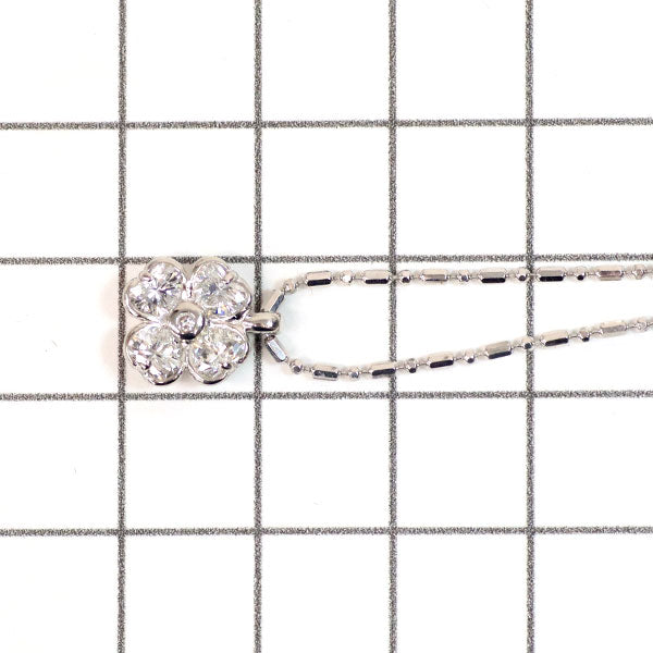Pt900/ Pt850 ダイヤモンド ペンダントネックレス 0.77ct クローバー