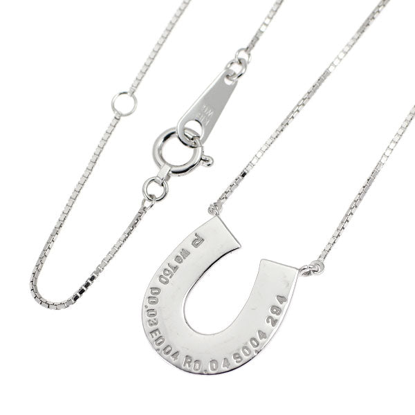 ポーラ K18WG マルチカラーストーン ダイヤモンド ペンダントネックレス CS0.12ct D0.03ct 馬蹄