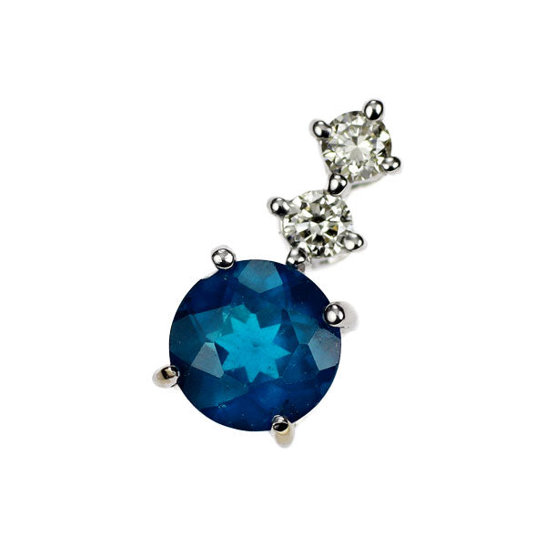 K18WG アパタイト ダイヤモンド ペンダントトップ 0.40ct D0.05ct  