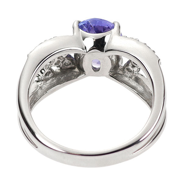 Pt900 タンザナイト ダイヤモンド リング 1.85 D0.37ct