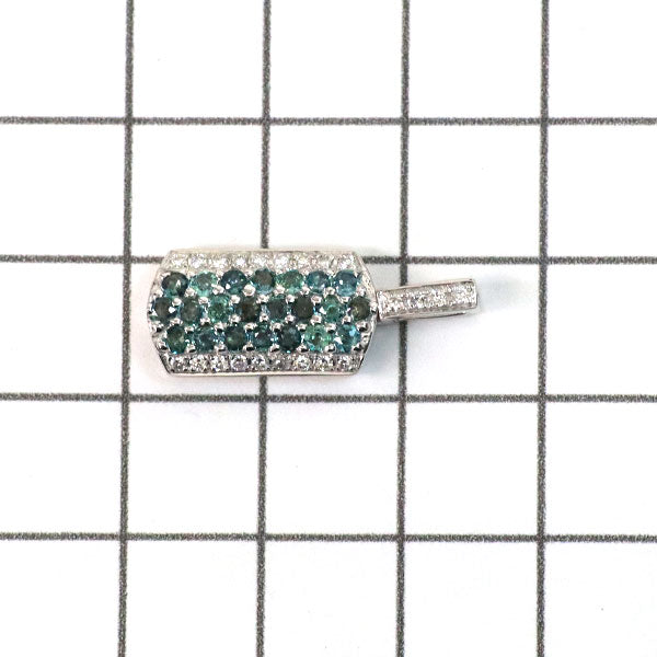 希少 K18WG アレキサンドライト ダイヤモンド ペンダントトップ 0.61ct D0.18ct