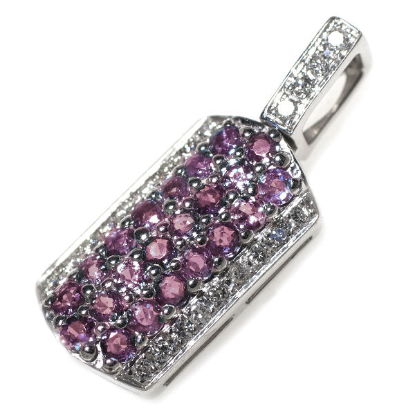 希少 K18WG アレキサンドライト ダイヤモンド ペンダントトップ 0.61ct D0.18ct