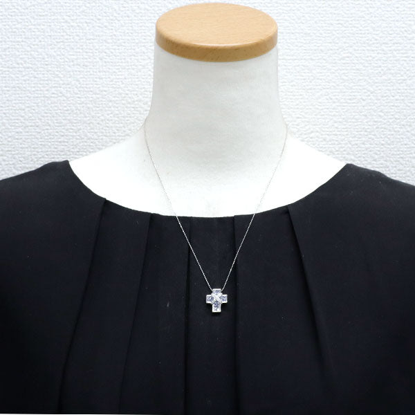 レ・エッセンシャル K18WG サファイア ダイヤモンド ペンダント