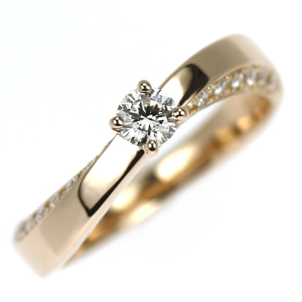 サバース K18PG ダイヤモンド  リング 0.202ct E VVS2 VG D0.11ct トリスター II