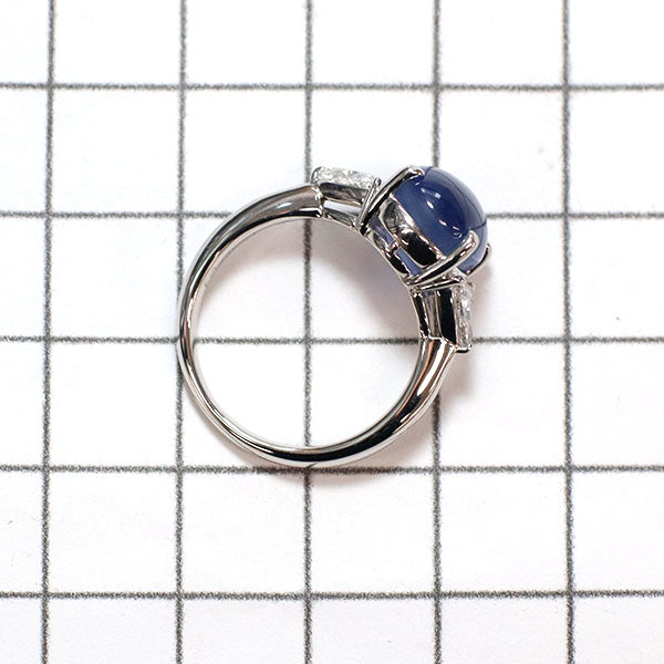 三越 Pt950 スリランカ産非加熱バイオレティッシュブルースターサファイア ダイヤモンド リング 8.00ct D0.59ct