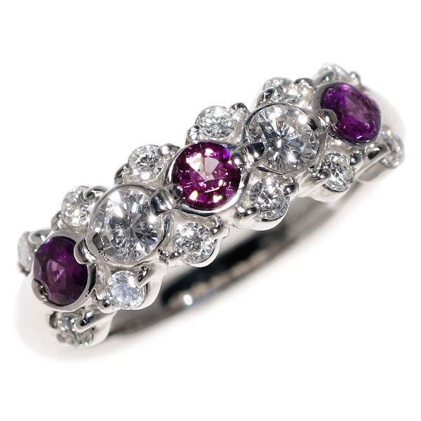 希少 Pt900 アレキサンドライト ダイヤモンド リング 0.43ct D0.67ct