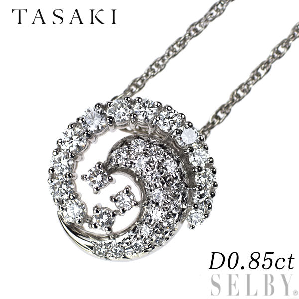 田崎真珠 Pt900/ Pt850 ダイヤモンド ペンダントネックレス 0.85ct