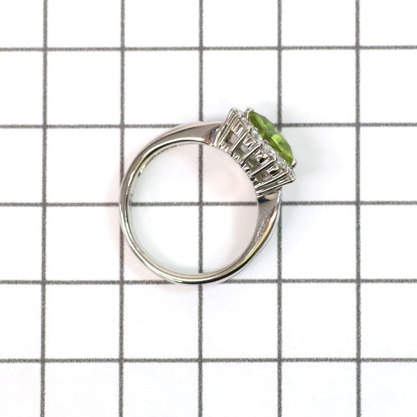 Pt900 スフェーン ダイヤモンド リング 0.87ct D0.47ct