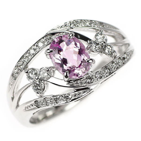 K18WG インペリアルトパーズ ダイヤモンド リング 0.79ct D0.23ct