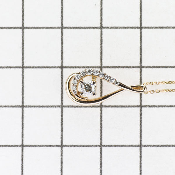 K18PG ダイヤモンド ペンダントネックレス 0.252ct D0.16ct