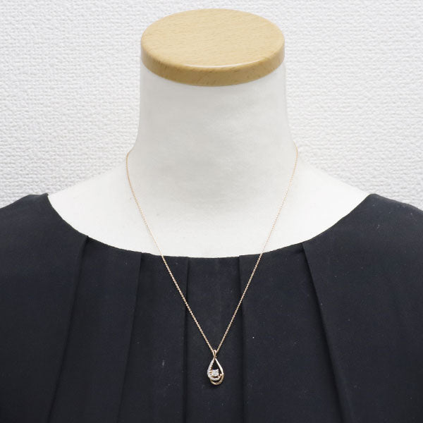 K18PG ダイヤモンド ペンダントネックレス 0.252ct D0.16ct