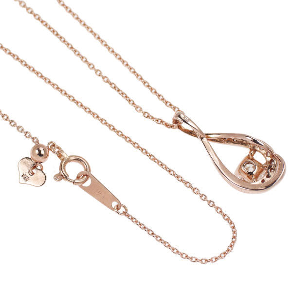 K18PG ダイヤモンド ペンダントネックレス 0.252ct D0.16ct
