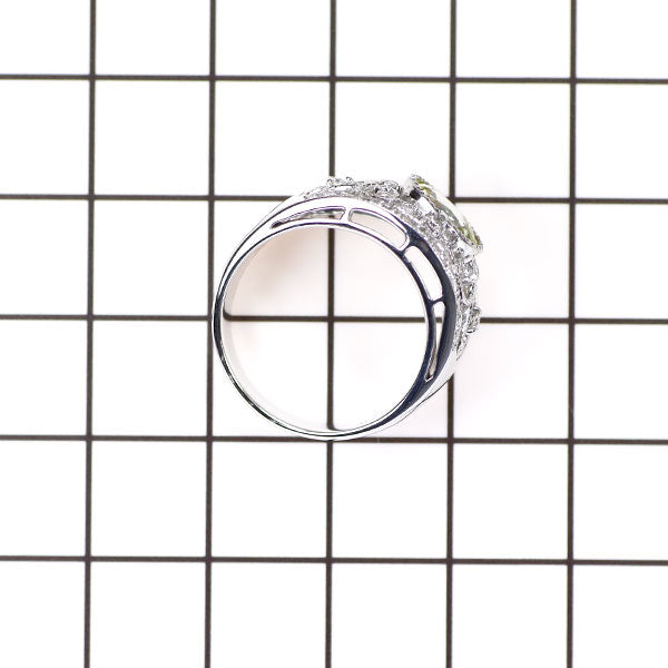 K18WG ゾイサイト ダイヤモンド リング 1.192ct D0.343ct