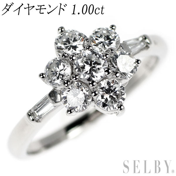 Pt900 ダイヤモンド リング 1.00ct フラワー