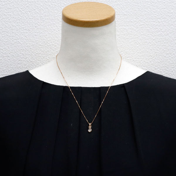 フォーエバーマーク K18PG ダイヤモンド ペンダントネックレス 0.155ct エンコルディア