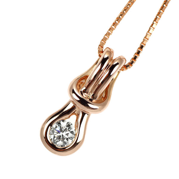 フォーエバーマーク K18PG ダイヤモンド ペンダントネックレス 0.155ct エンコルディア