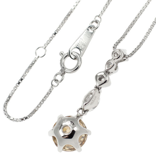 Pt900/K18WG ダイヤモンド ペンダントネックレス 2.038ct 0.45ct