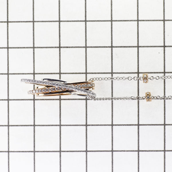 Miryam ミリアム K18WG/PG ダイヤモンド ペンダントネックレス 0.49ct