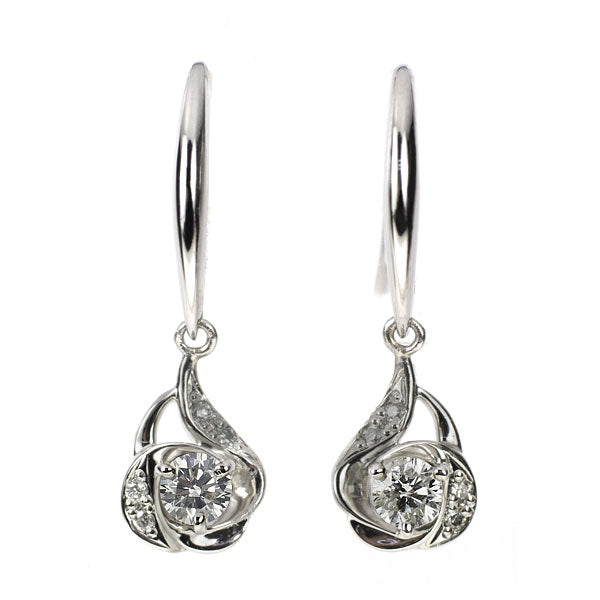 Pt900 ダイヤモンド ピアス 0.33ct D0.04ct