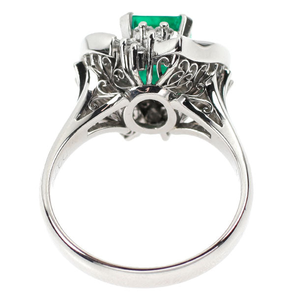 Pt900 エメラルド ダイヤモンド リング 1.20ct D0.79ct