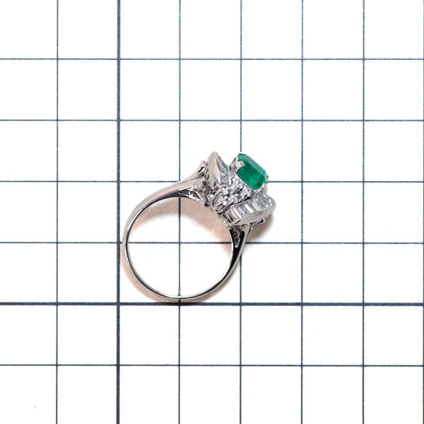 Pt900 エメラルド ダイヤモンド リング 1.20ct D0.79ct