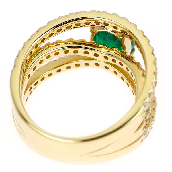 K18YG エメラルド ダイヤモンド リング 1.51ct D1.18ct