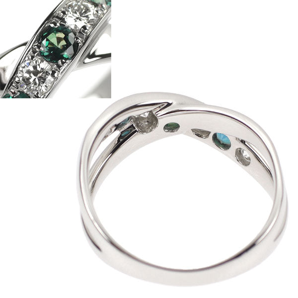 希少 Pt950 アレキサンドライト ダイヤモンド リング 0.34ct D0.36ct