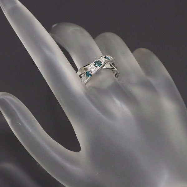 希少 Pt950 アレキサンドライト ダイヤモンド リング 0.34ct D0.36ct