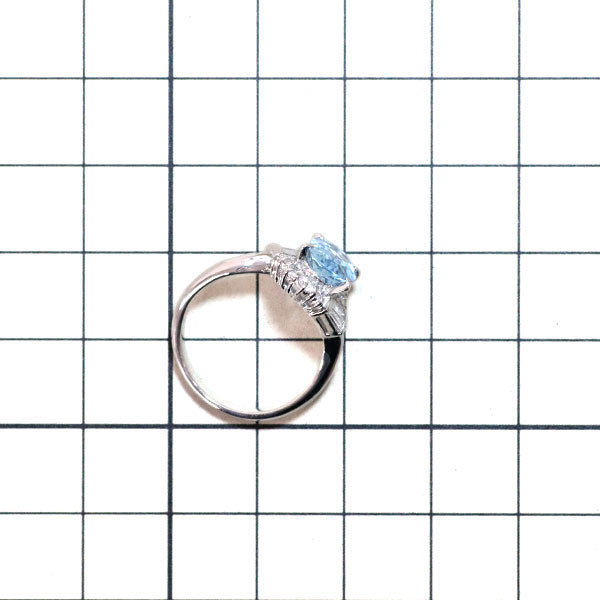 Pt900 アクアマリン ダイヤモンド リング 1.612ct D0.47ct