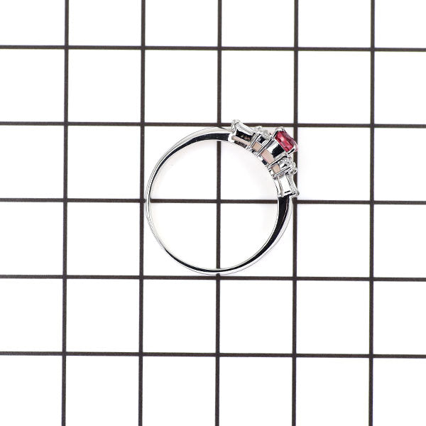 Pt900 ルビー ダイヤモンド リング 0.38ct D0.25ct
