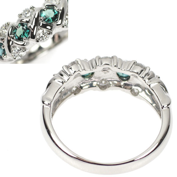 希少 Pt900 アレキサンドライト ダイヤモンド リング 0.40ct D0.26ct