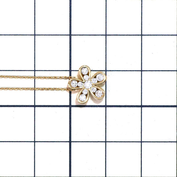 ポンテヴェキオ K18YG ダイヤモンド ペンダントネックレス 0.30ct フラワー