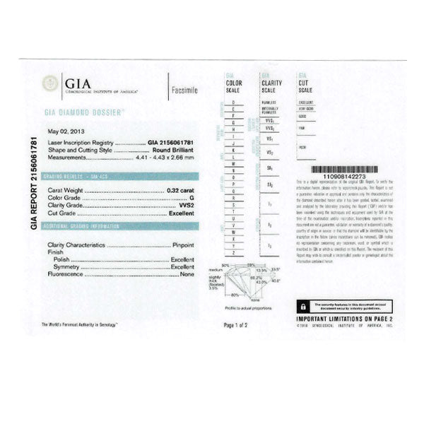 カルティエ K18WG ダイヤモンド ペンダントネックレス 0.32ct G VVS2 3EX Cドゥカルティエ 《セルビー銀座店》【中古】