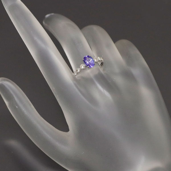 K18WG タンザナイト ダイヤモンド リング 0.88ct D0.17ct