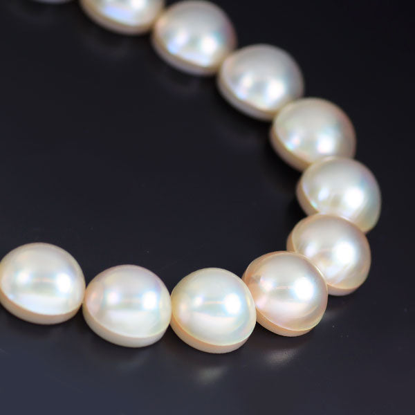田崎真珠 SV マベパール ネックレス 径約12.0-12.8mm