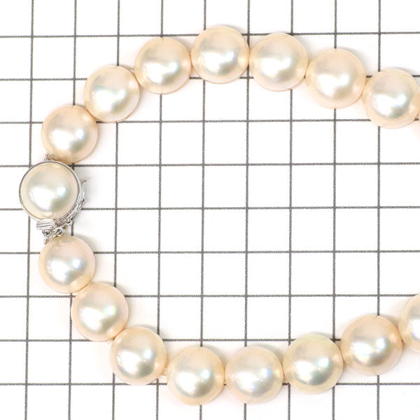 田崎真珠 SV マベパール ネックレス 径約13.1-14.5mm