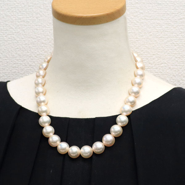 田崎真珠 SV マベパール ネックレス 径約13.1-14.5mm