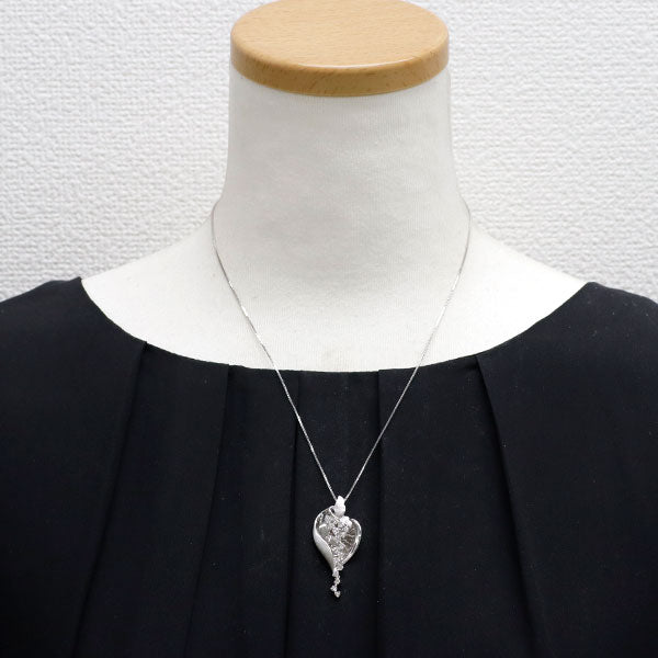 ラッセル K18WG ダイヤモンド ペンダントネックレス 0.80ct