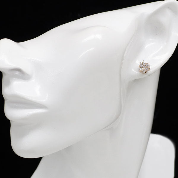 K18PG 天然ピンクダイヤモンド ピアス 0.60ct フラワー