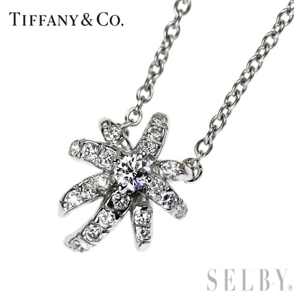 ティファニー Pt950 ダイヤモンド ペンダントネックレス ファイヤー