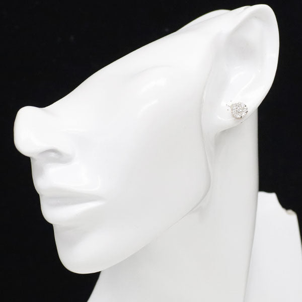 K18PG ダイヤモンド ピアス 0.662ct フラワー