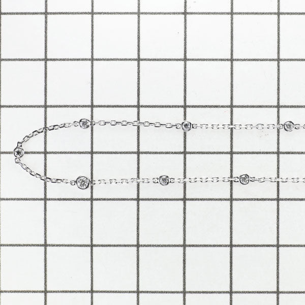 K18WG ダイヤモンド ネックレス 0.44ct ステーション
