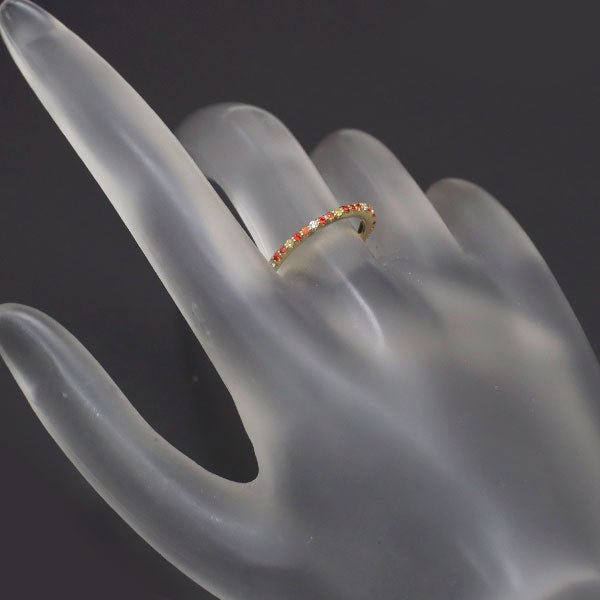 ポンテヴェキオ K18YG カラーサファイア ダイヤモンド リング 0.27ct D0.05ct エテルノファミリー カリーナ