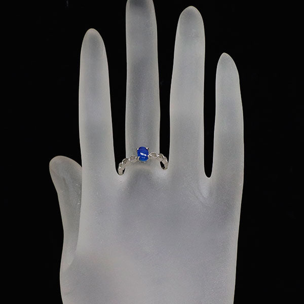 新品 希少 Pt950 カボションカット アウイナイト リング 0.52ct【エスコレ】