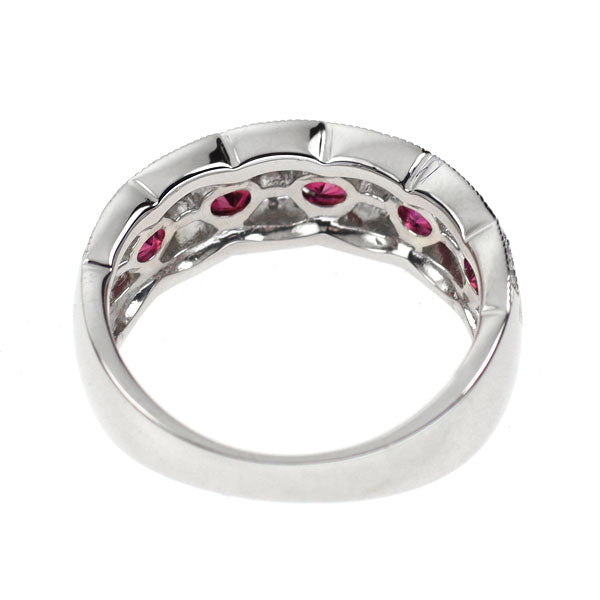 Pt900 ルビー ダイヤモンド リング 1.00ct D0.35ct